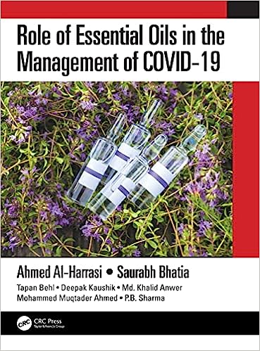 book cover image and hyperlink for: Role of Essential Oils in the Management of Covid-19 by Ahmed Al-Harrasi, et al March 2022, CRC Press